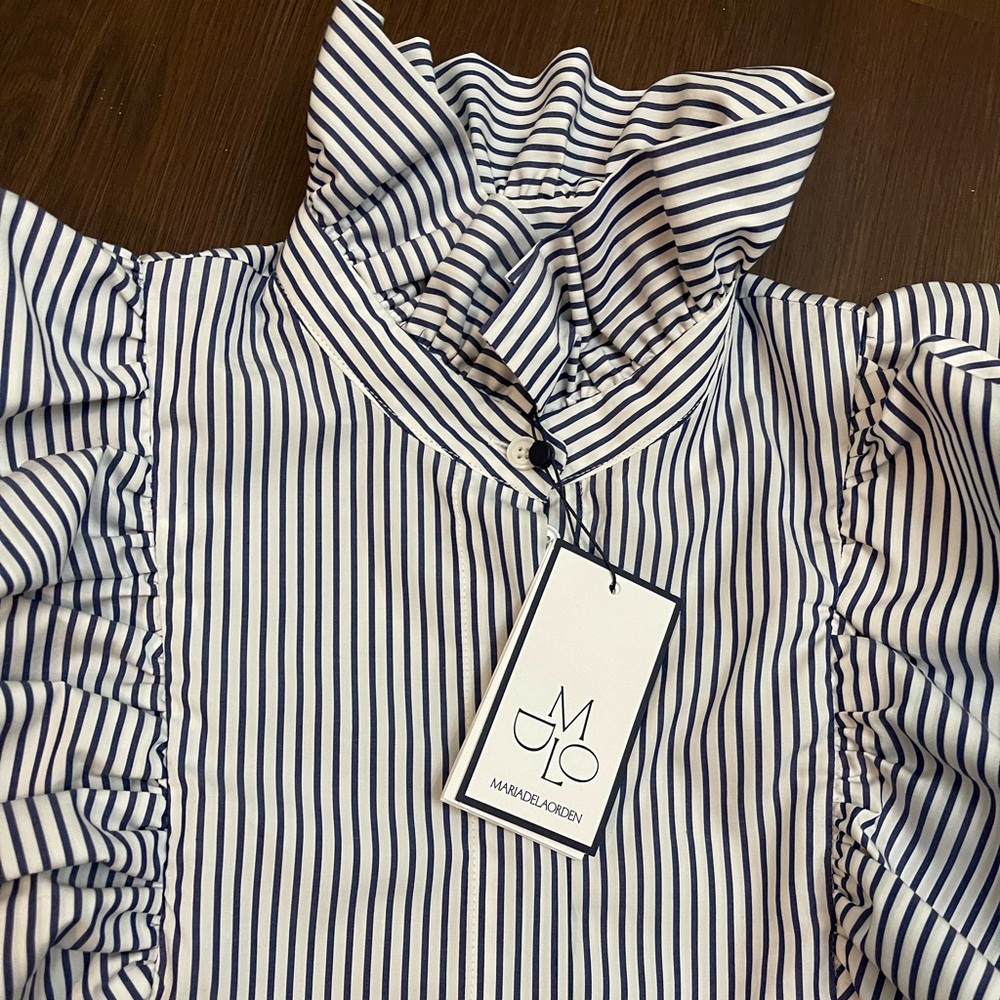 Mizou Shirt - Navy Stripes - Picture 3 of 15
